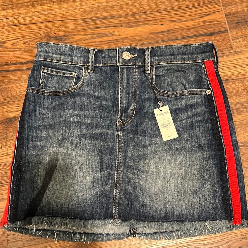 Denim mini skirt